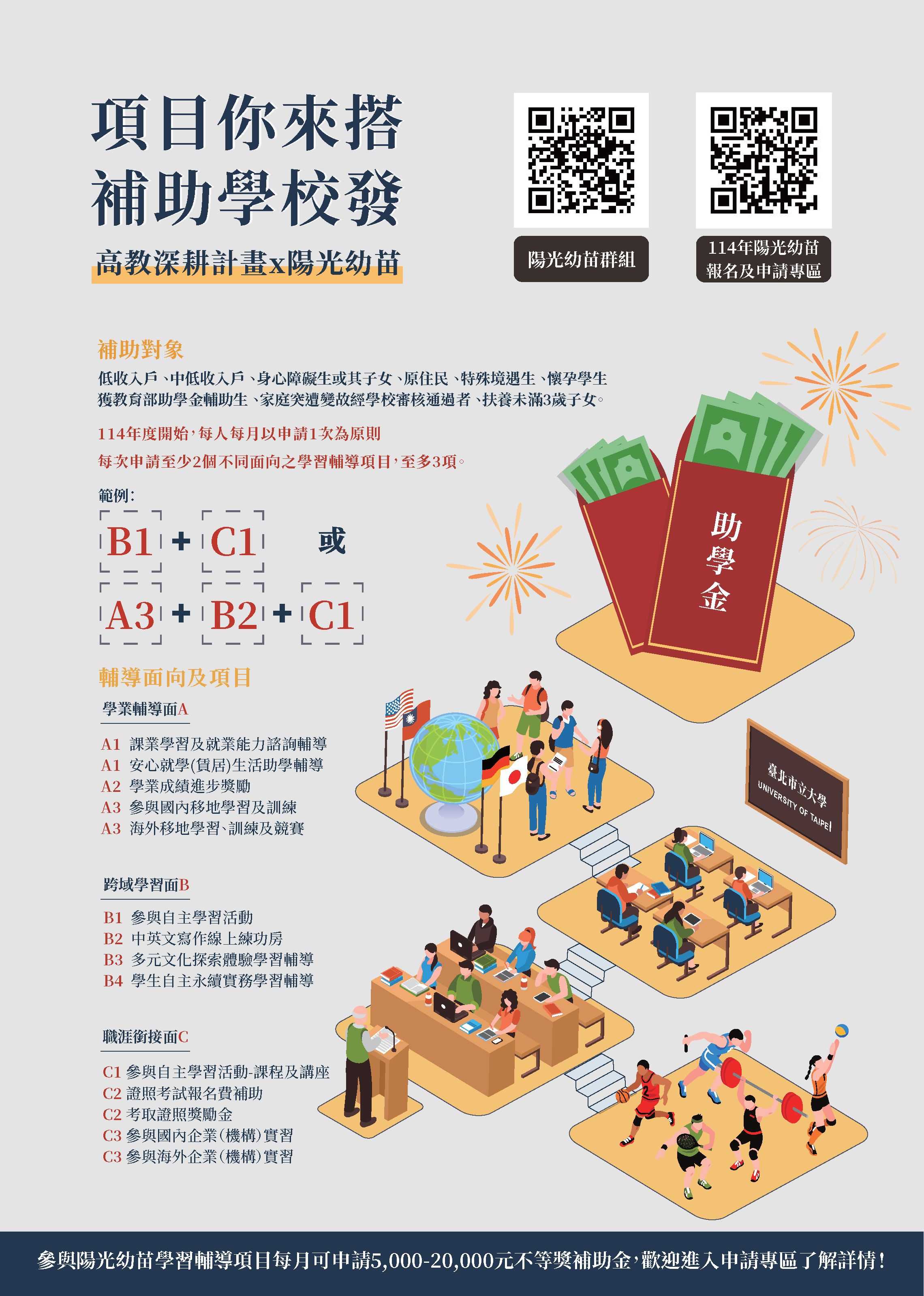 114年度陽光幼苗學習獎補助-海報